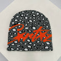 Corteiz Script Leopard Print Knit Beanie