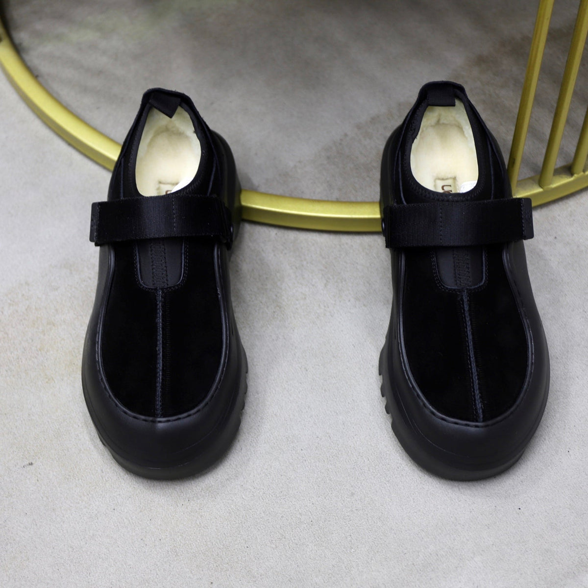 UGG Black Strap Platform Casual Shoes