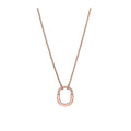 Tiffany Style Lock Cubic Zirconia 18K Gold-Plated Necklace